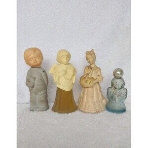 Vintage AVON LOT Of 4 Cologne/Perfume Bottles Child Angel Woman Harp